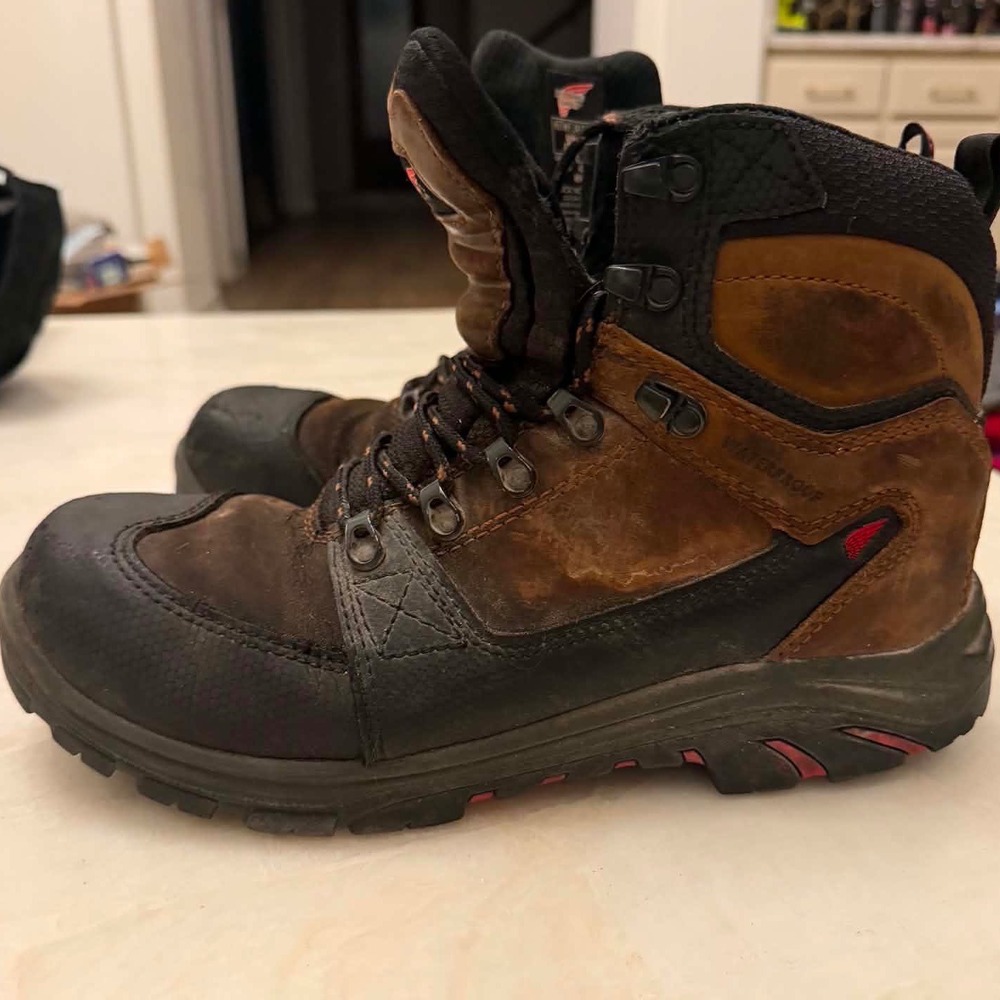 Red Wing Tradesman 3519 Mens 9 H Wide Waterproof Safety Toe Work Boots Brown